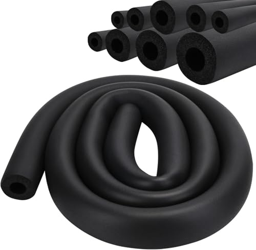 Tubo Espuma Proteccion Pipe Insulation Foam Aislamiento Tubo(Negro, 48mm) | Ø 48mm Aislamiento de Tubería Tuberías de Cobre para Fontanería y Calefacción