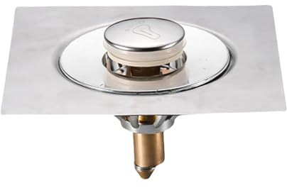 Colador de drenaje de suelo de pie, cuadrado, recogedor de pelo para baño, fácil de usar, cuadrado de pelo