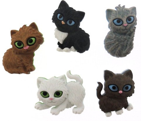 Kitten Kaboodle Buttons by Dress It Up Buttons and Embellishments