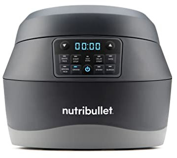 Nutribullet EveryGrain 10 Cup Pre-Programmed Rice Cooker - Non-Stick Removable Cooking Bowl - Multiple Grain Settings - Keep Warm Setting - Includes Measuring Cup, Spatula & Steaming Basket - 600W