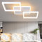 ZMH Deckenlampe LED Deckenleuchte Wohnzimmer - Wohnzimmerlampe Schlafzimmer Dimmbar Schlafzimmerlampe 48W Modern mit Fernbedienung Quadratisch Design Deckenbeleuchtung Metall Weiß für Küche Esszimmer
