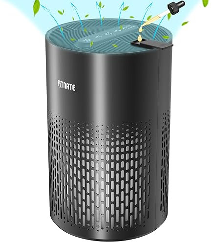 FITNATE Air Purifier with Essential Oil Diffuser, Air Filters for Large Room Up to 215 Sq. Ft and Remover 99.9% of Allergens, True HEPA Filter,Pet Dander, Dust, 20dB Quiet Air Cleaner for Bedroom