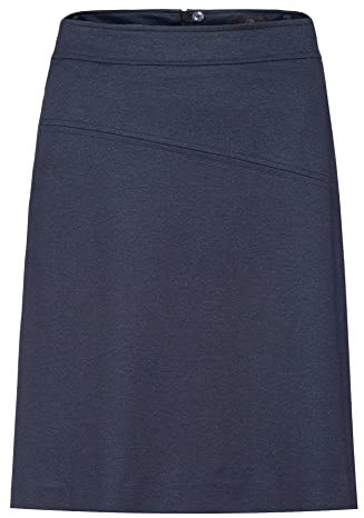 GREIFF Damen-Jerseyrock RF Casual Regular Fit, 2 Seitentaschen, elastisches Futter, ausgestellte Form, Länge 56 cm, Farbe: Blau meliert, Größe 52