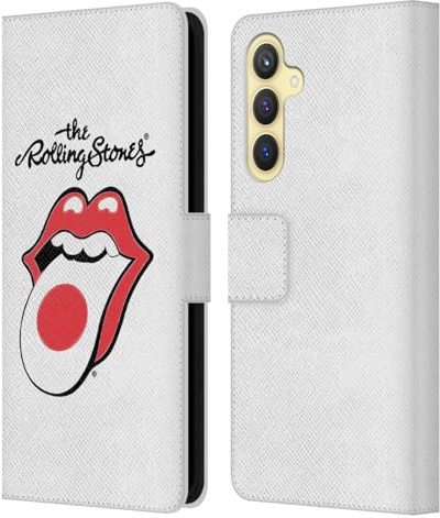 Head Case Designs Officially Licensed The Rolling Stones Japan International Licks 1 Leather Wallet Case Compatible with Samsung Galaxy S23 FE 5G
