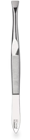 Niyok® Pinzette aus Solingen • Gerade Spitze • Made in Germany • Augenbrauenpinzette für Gesichtspflege zum Zupfen von Augenbrauen, Barthaaren & Härchen • Profi Zupfpinzette
