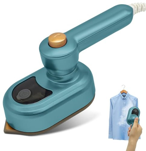 Idota Dampfbügeleisen Mini, Reise Bügeleisen, Reisebügeleisen Mini Leicht Dampfbügeleisen Reise, Mini Bügeleisen Antihaft Bügelsohle mit 50ml, Schnelles Aufheizen für Zuhause und Unterwegs (Grün)
