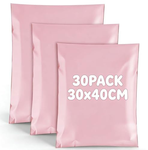 UIUIUI-SONG 30 Pièces Enveloppe Plastique Expedition 30x40cm, Imperméable Emballage Colis Vinted, Pochette Envoie Colis Vinted, Auto-Adhésives Sacs Opaque pour Vêtements, Chaussures, Livres