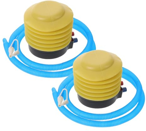 Angoily 2 Juegos Bomba de Pie para Balón de Ejercicio y Yoga, Inflador Manual de Alta Presión con 4 Tapones y 2 Extractores, Kit para Fitness, Piscina y Juguetes Inflables, Uso Portátil y