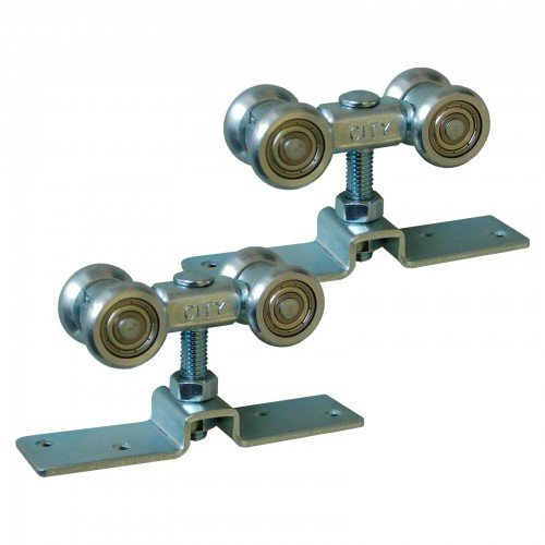 Teilemagnet Schiebetür Beschlag 90 kg - Profi Rollengarnitur für Schranktüren