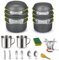DUOJIN Camping Kochgeschirr Set 2-3 Personen Outdoor Geschirr Set Aluminium Cookware Kit Portable Kochausrüstung Mini Camping Topf Pfanne Set Outdoor Kochset für Camping Wandern Picknick
