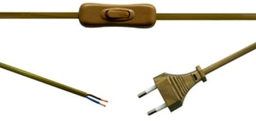 Brightium B1184125 Interrupteur unipolaire de 2 m, 2 A/250 V, idéal pour contrôler les circuits électriques et activer/désactiver les appareils, Image