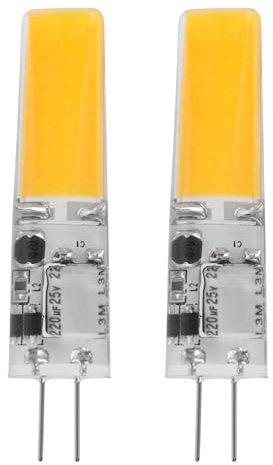 Eglo Juego de 2 bombillas LED G4 COB, intensidad regulable, 3 W (equivalente a 30 W), 320 lúmenes, blanco cálido, 2700 K, G4 pin, diámetro de 1,2 cm