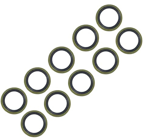 bromskopplingsspak M10 Bult Oljeavtappningsskruv Tätningsbricka Packningar 1set / 10 st Passar för Motorcykel Hydraulisk Koppling Bromspump Bromsok(M10 10pieces)