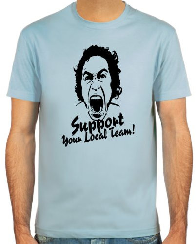 SpielRaum T-Shirt Support Your Local Team ::: Farbauswahl: SkyBlue, Sand, weiß oder deepred ::: Größen: S-XXL ::: Fußball-Kult