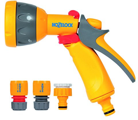 HOZELOCK - Multi-Jet Spray Gun Kit ø 12.5mm - 15mm (1/2- 5/8) : Complete Spray Kit, Connection Kit, 1 Multi-jet Spray Gun, 1 Aquastop Connector [2347P0000]