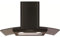 CDA ECP72BL 70cm Curved glass cooker hood extractor in black