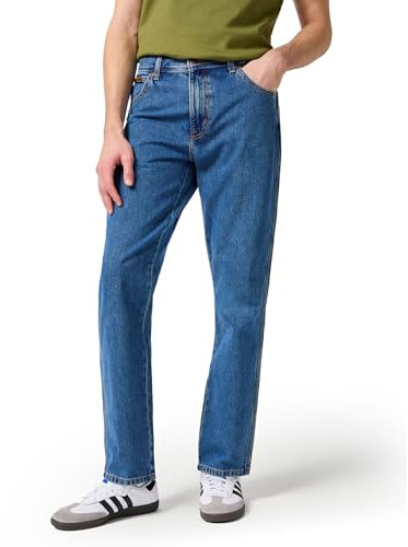 Wrangler Herren-Jeans Texas, Regular Fit, Straight Leg, Blau (Stonewash 096), 32W / 34L