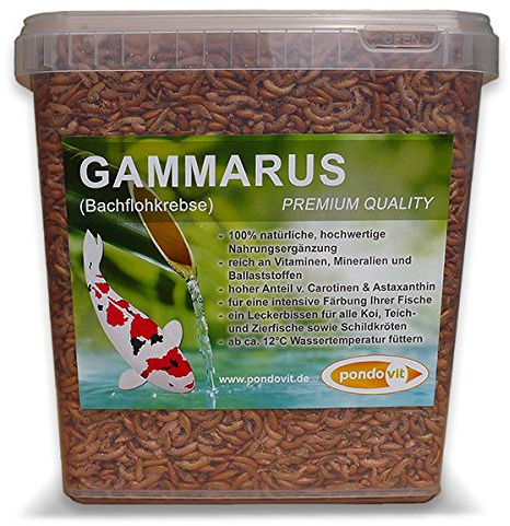 pondovit Gammarus (Bachflohkrebse - Premiumsnack - Koi Leckerbissen, 5 l