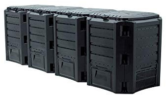 Compostador 1600 L Prosperplast Compogreen Module de plástico en Color Negro, 82,6 (Alto) x 261 (Ancho) x 71,9 (Profundo) cms