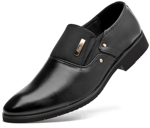 DADAWEN Chaussure Mocassins Homme/Classic Oxford Chaussures Cuir Homme Noir 42(260mm)