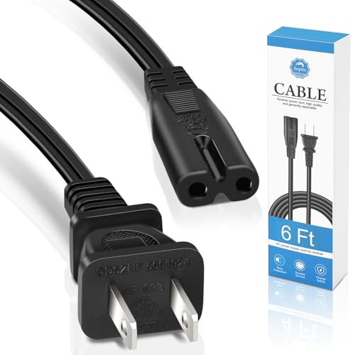 Power Cord for Recliner Chair, Sopito 6ft 2 Prong Power Recliner Wire Replacement, AC Adapter Cord for Lazyboy, Limoss OKIN Electric Sofa and Lift Chair