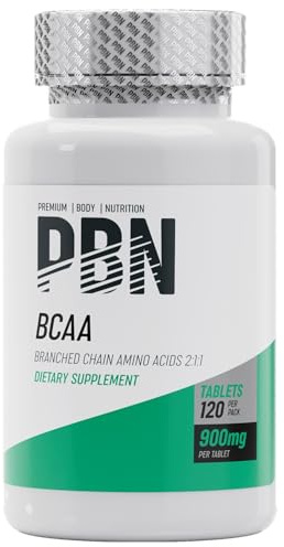 PBN BCAA Tablets 900mg | 900mg per Tablet, Branched Chain Amino Acids, Pre-Workout, Gym Nutrition, Food Supplement