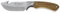 iFIELD Cuchillo desollador Camper EL29010, longitud 22,5 cms, hoja 10,5 cm, grosor 3,8 mm, mango de olivo, incluye funda de piel marrón, herramienta de camping para pesca, caza, actividad deportiva