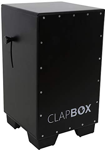 Clapbox Cajon Drum Box Oak Wood (H:20 W:12 L:12) - NOT MADE IN CHINA - Three Internal Snares with Bonus Features | Most Popular Cajone Brand Online (Black, CB50)
