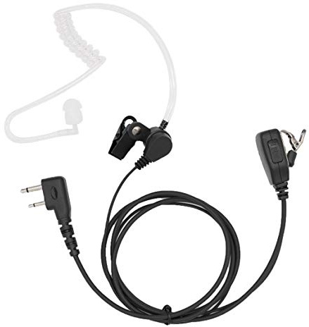 LEIMAXTE IC-F4011 Earpiece for ICOM 2 Way Radio,IC-F24S IC-F14 IC-F11 IC-F21 IC-F4011 IC-F3011 IC-F3013 IC-F3GT Headset with Mic PTT FBI Security Surveillance Acoustic Tube Walkie Talkie Headphone