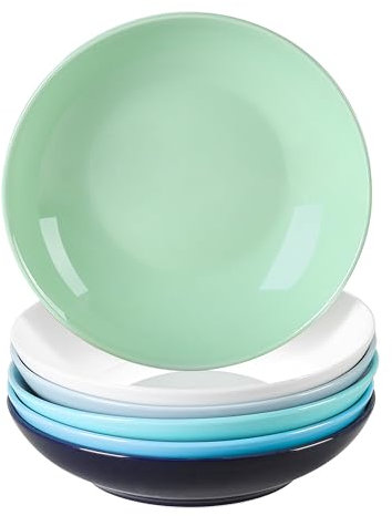 LOVECASA Tafelservice porzellan, SWEET Suppenteller 6er Set, Tiefteller Set, Pastateller 550 ml, 21 x 21 x H 4,5 cm