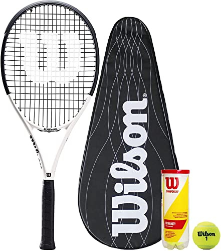Wilson Federer Tour XP Tennis Racket, Performance Cover & 3 Championship Tennis Balls (L1 (4 1/8))