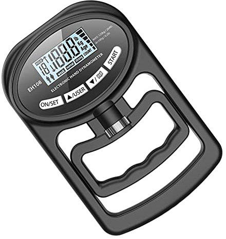 Digitale Handkraftmessung, langlebig, Mehrzweck-Handgriff, Messwerkzeug, tragbares Griffkraftmessgerät für Fitness-Sport-Zubehör (schwarz)