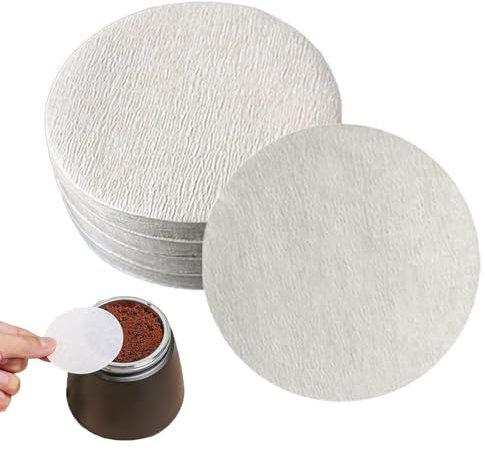 ZPSHYD Filtro de Papel De Café 350 Piezas,Diseñados Cafetera Moka,Prensa Francesa,Papeles de Filtro de Café Redondos de Repuesto para Amantes del Cafe