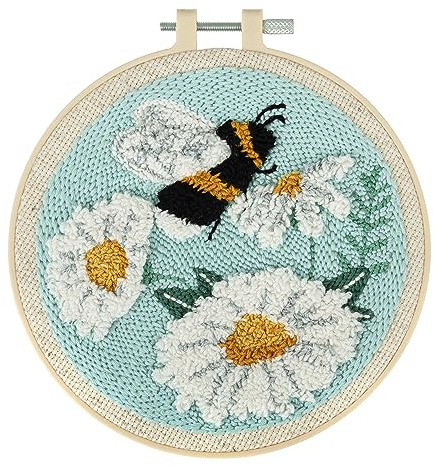 Trimits Broderi stans nålring kit, blommig bi, 15,2 cm 15,2 cm