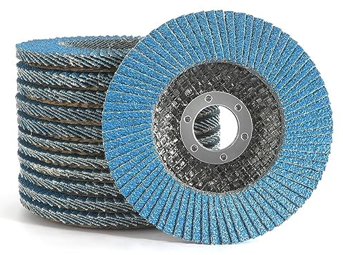 Kcmell Flap Discs 115mm, 12 Pack Mixed Grit 40/60/80/120 Zirconia Grinding Discs 4.5 Inch Angle Grinder Sanding Discs for Polishing Grinding Metal Wood Stainless Steel