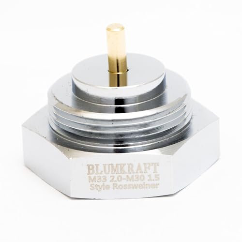 BLUMKRAFT Adattatore Radiatori Raccordo ROSSWEINER M33x2 a M30 x 1.5 per termostato/testa termostatica M30x1.5 maschio
