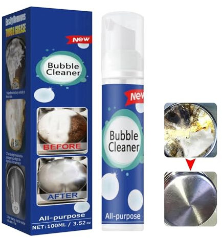 Schiuma Multiuso Detergente,Detergente per Bolle da Cucina,The Bubble Cleaner,Bubble Cleaner Foam,Spray per Bolle di Pulizia Multiuso,Spray Sgrassante da Cucina,All-Purpose Bubble Cleaner