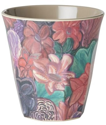 Rice Gobelet en mélamine 100 % mélamine - Motif fleurs de forêt - Taille moyenne