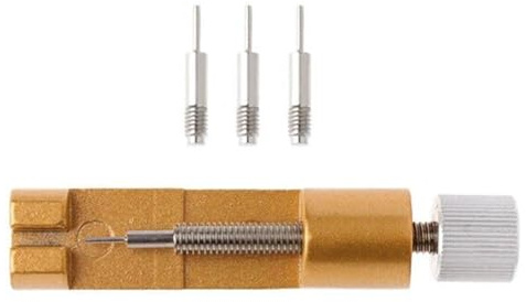 Watch Band Strap Link Pin Remover Adjust Repair Tool Kit for Watchmakers with Pins Spring Pusher Steel Punch (Gold)