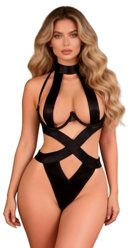ohyeahlady Plus Size Sexy Lingerie for Women Curvy Underwire Teddy Bodysuit