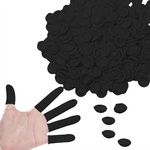 100 Stück Fingerlinge, Silikon-Fingerhüllen, Schutz für Fingerspitzen, Einweg-Latex-Fingerschutz, Fingerspitzen, handgefertigt, antistatische Daumenabdeckung, Fingerhandschuhe