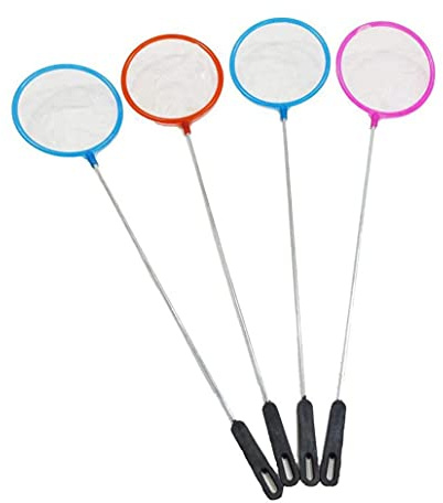 Aquarium Daphnia Removal Net Cleaning Tool Small Round Fish Net Fine Mesh 4 Pieces (s) Random Color Convenient design