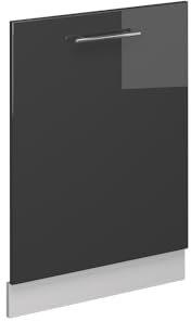 Vicco Geschirrspülblende Fame-Line, Anthrazit Hochglanz, 60 cm ohne Arbeitsplatte