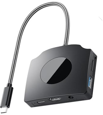 Hub USB C multiport avec 2 ports USB 3.0 4K 1080p 60 Hz répartiteur vidéo pour ordinateur portable Game Dock