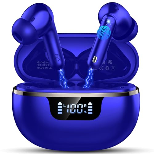 Auriculares Bluetooth 5.4, auriculares Bluetooth estéreo HiFi con 4 HD ENC Cancelación Ruido Micrófono, Auriculares inalámbricos en la oreja 48 horas de reproducción, IP7 impermeables auriculares