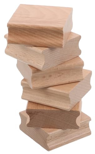 SOIMISS Set 6 Blocchi di Legno Grezzo 50x50x20mm per Timbri Fai da Te, Supporto per Stampa Artigianale, Cubi Quadrati in Legno Naturale Sostenibile per Progetti Creativi e Incisione