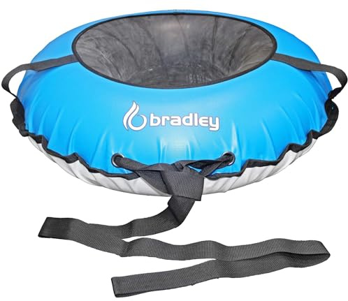 Bradley Snow Tubes: 42-Inch Heavy Duty Inflatable Sledding Tubes with or Without Padded Saucer Sled - Elevate Your Snow Fun! Best Sledding Adventure Tubes Blue