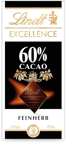 Lindt Schokolade | EXCELLENCE Tafel 60% | 100g | Edelbitter-Schokolade mit intensivem Kakao-Geschmack | Schokoladen-Tafel