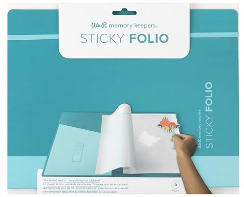 We R Memory Keepers Sticky Folio (Mint) Make Anything A Sticker, Adhesive Sheets, Die Cuts, Ephemera, Scrapbook, Card Making, Journals, Invitations, Acid Free, Archival Safe, Glue Dots, Storage Folder