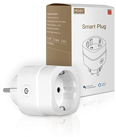 MOES WiFi Intelligente Presa Dimmer, LED per luce regolabile, Si applica a lampadine alogene e a incandescenza, Supporta il controllo vocale Alexa/Google HOME, È supportato solo il WiFi a 2,4 GHz